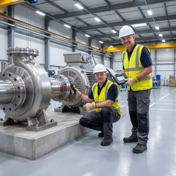 Industrial equipment alignment by millwrights