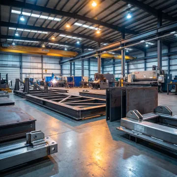 Fabricated steel components ready for industrial use