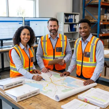 Permit planning for oversized industrial transport