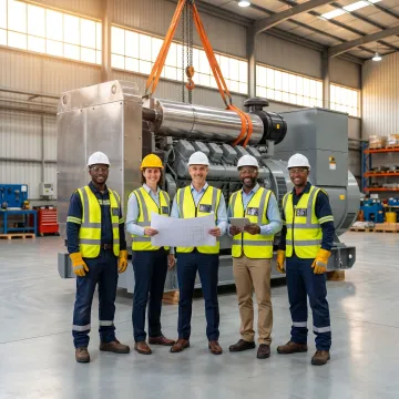 Industrial team coordinating a facility relocation process