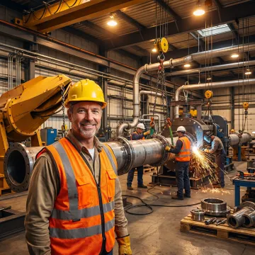 Industrial mechanical contractor coordinating equipment installation