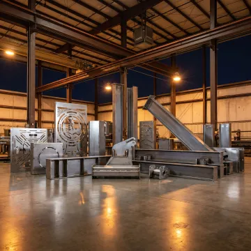 Fabricated sheet metal components for industrial use
