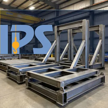 Fabricated structural steel components ready for installation