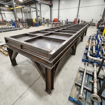 Fabricated steel platform and piping for industrial facility