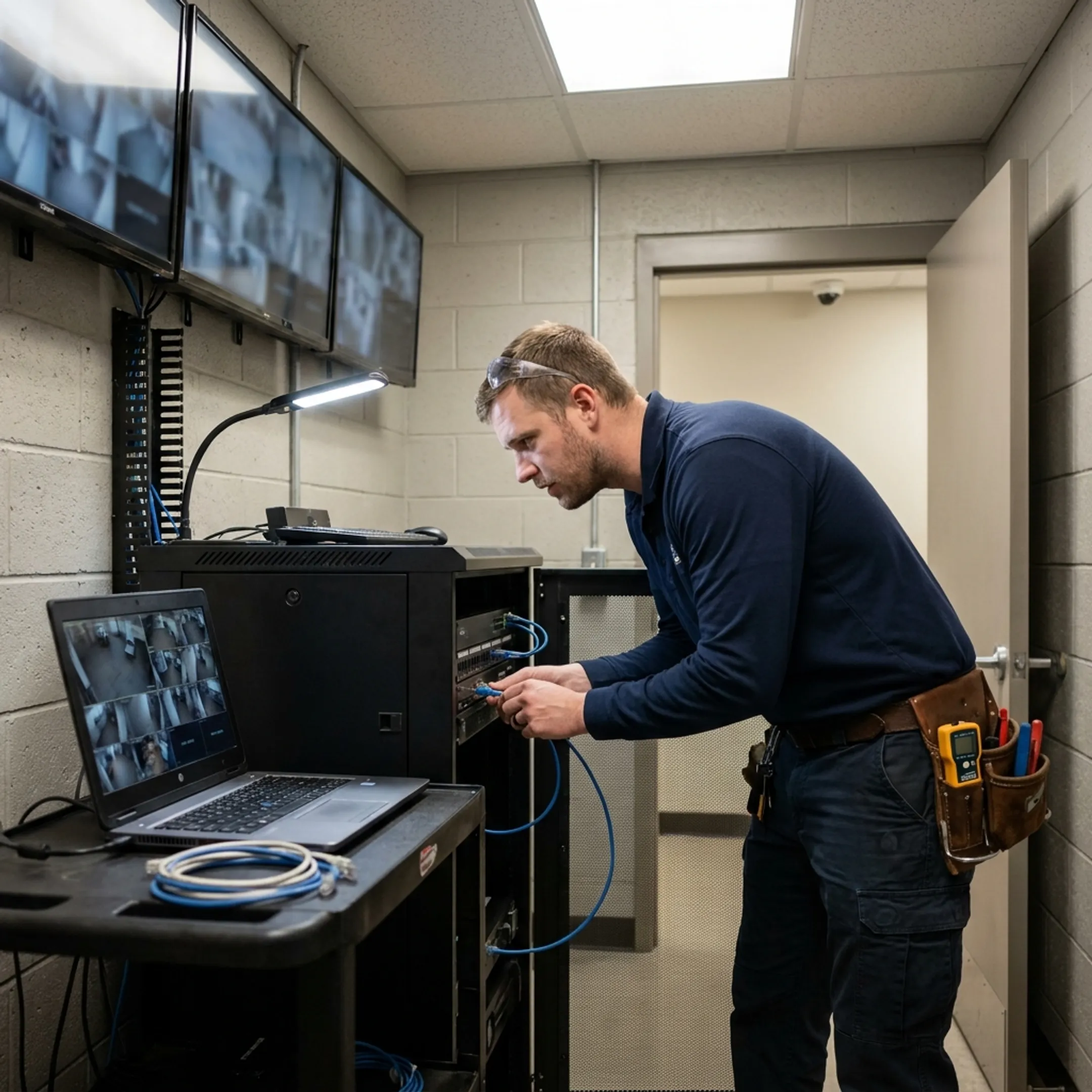 Commercial video surveillance system being configured for facility security