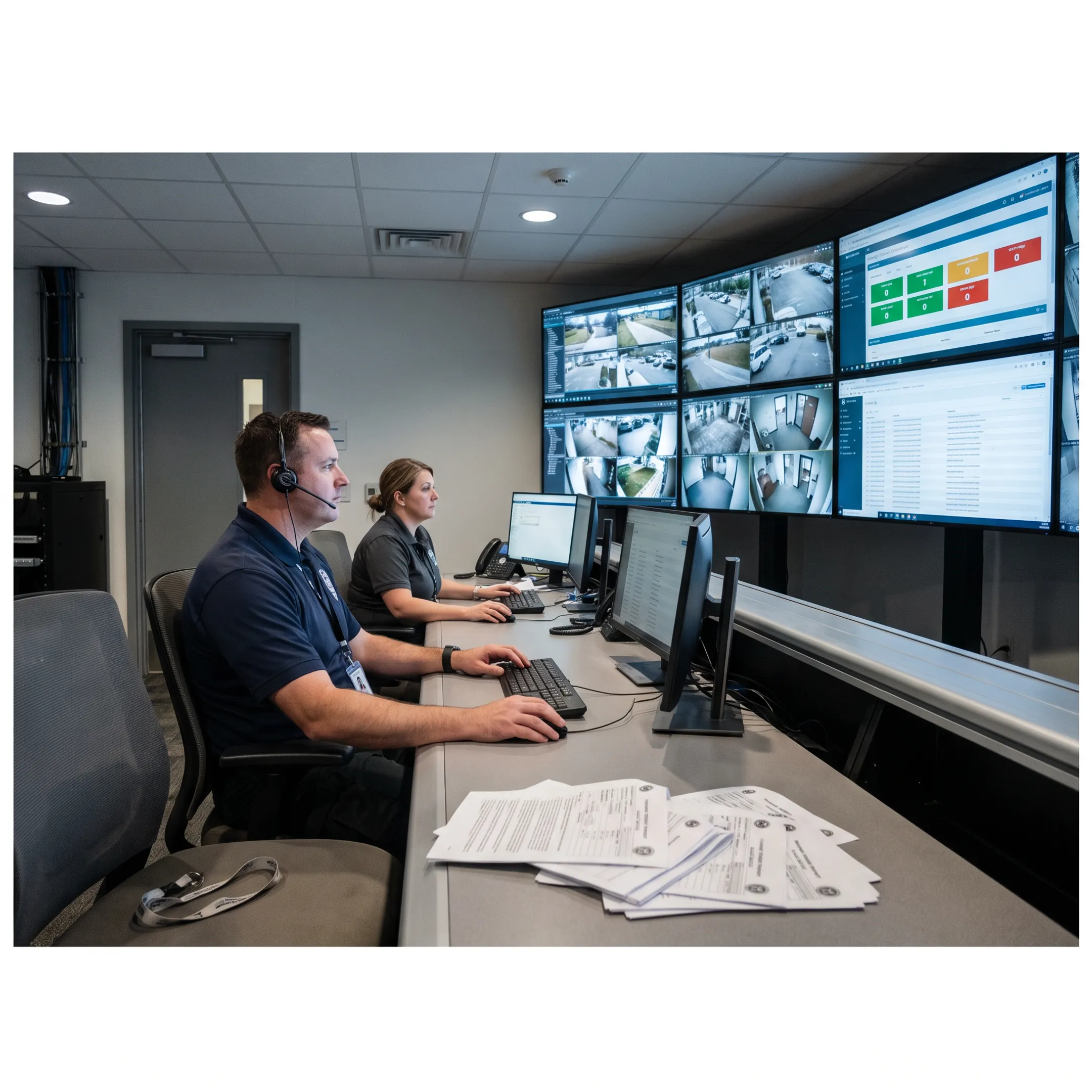 Integrated electronic security systems protecting a government facility