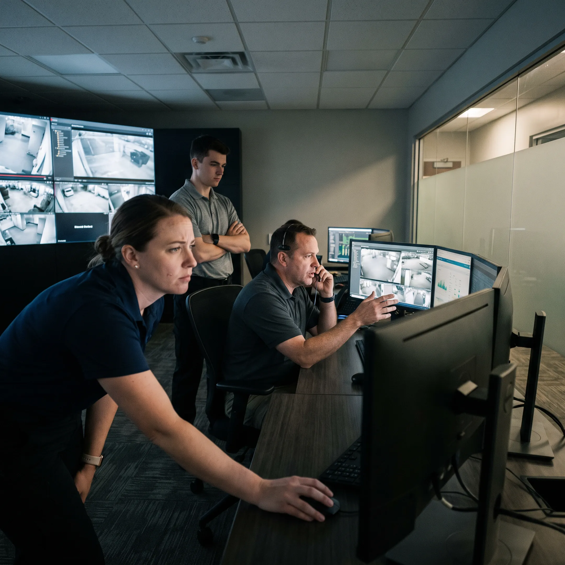 Security operations center monitoring digital security systems