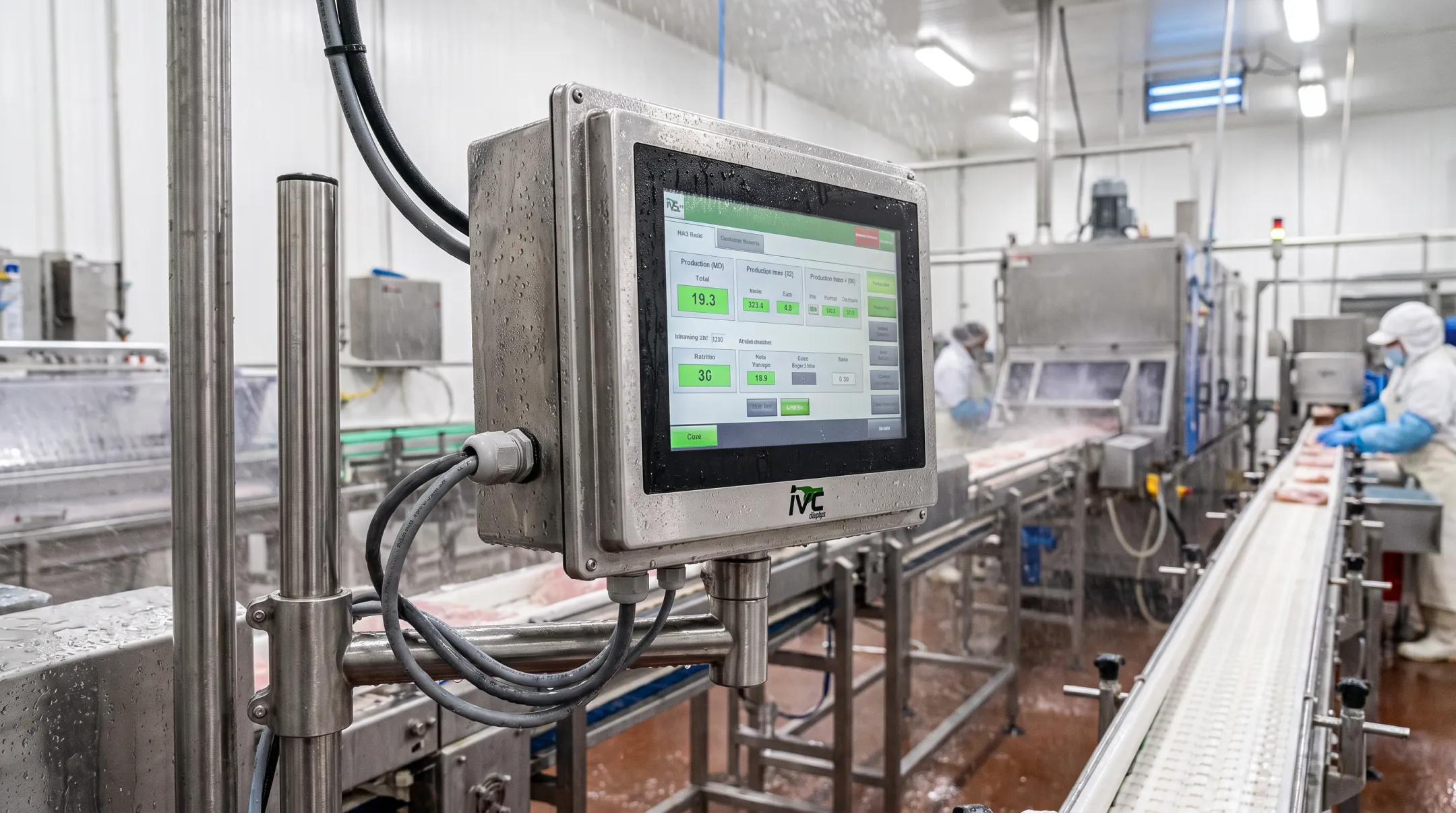 IVC Displays rugged industrial panel PC deployed in factory environment
