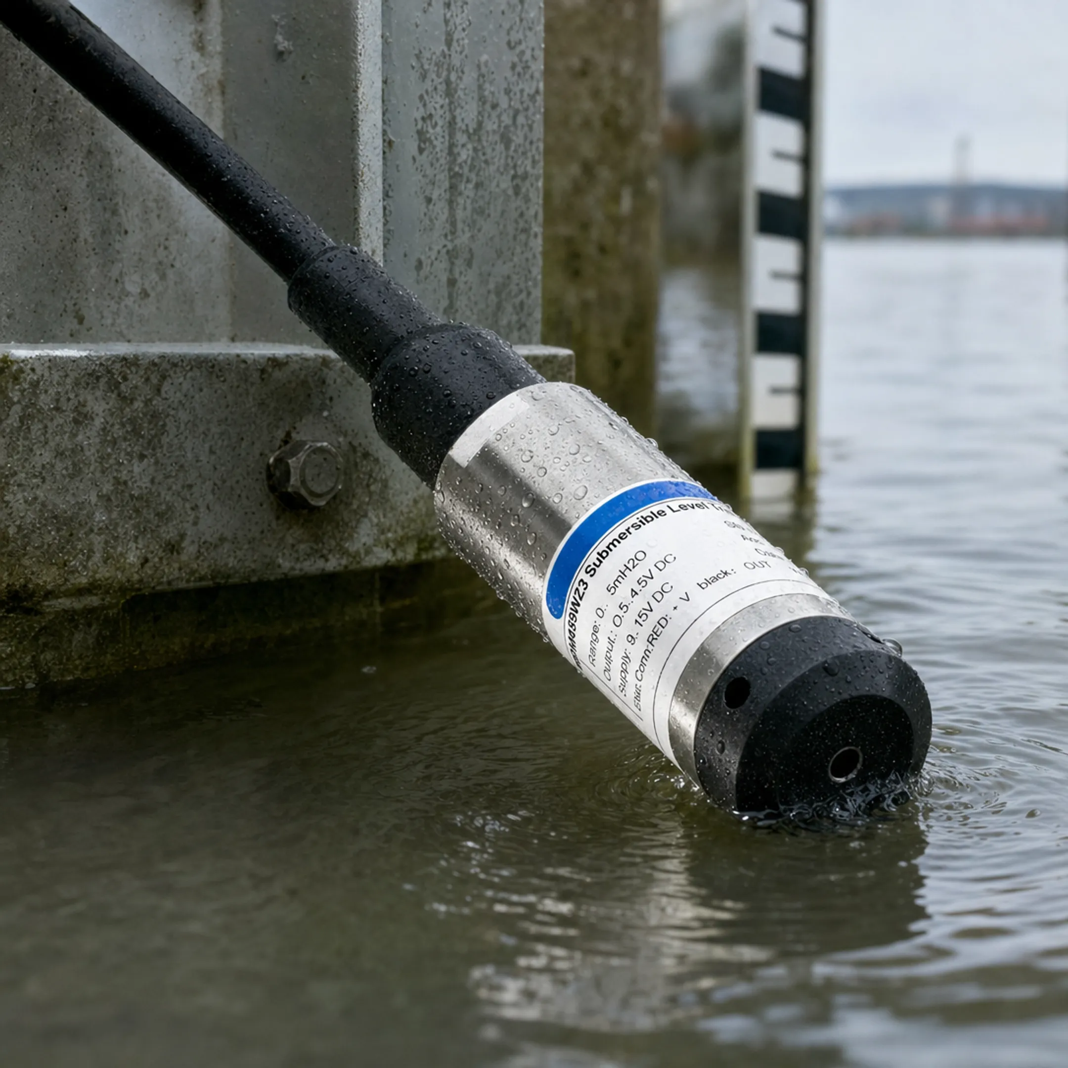 Submersible marine sensor equipment deployed in offshore ocean environment