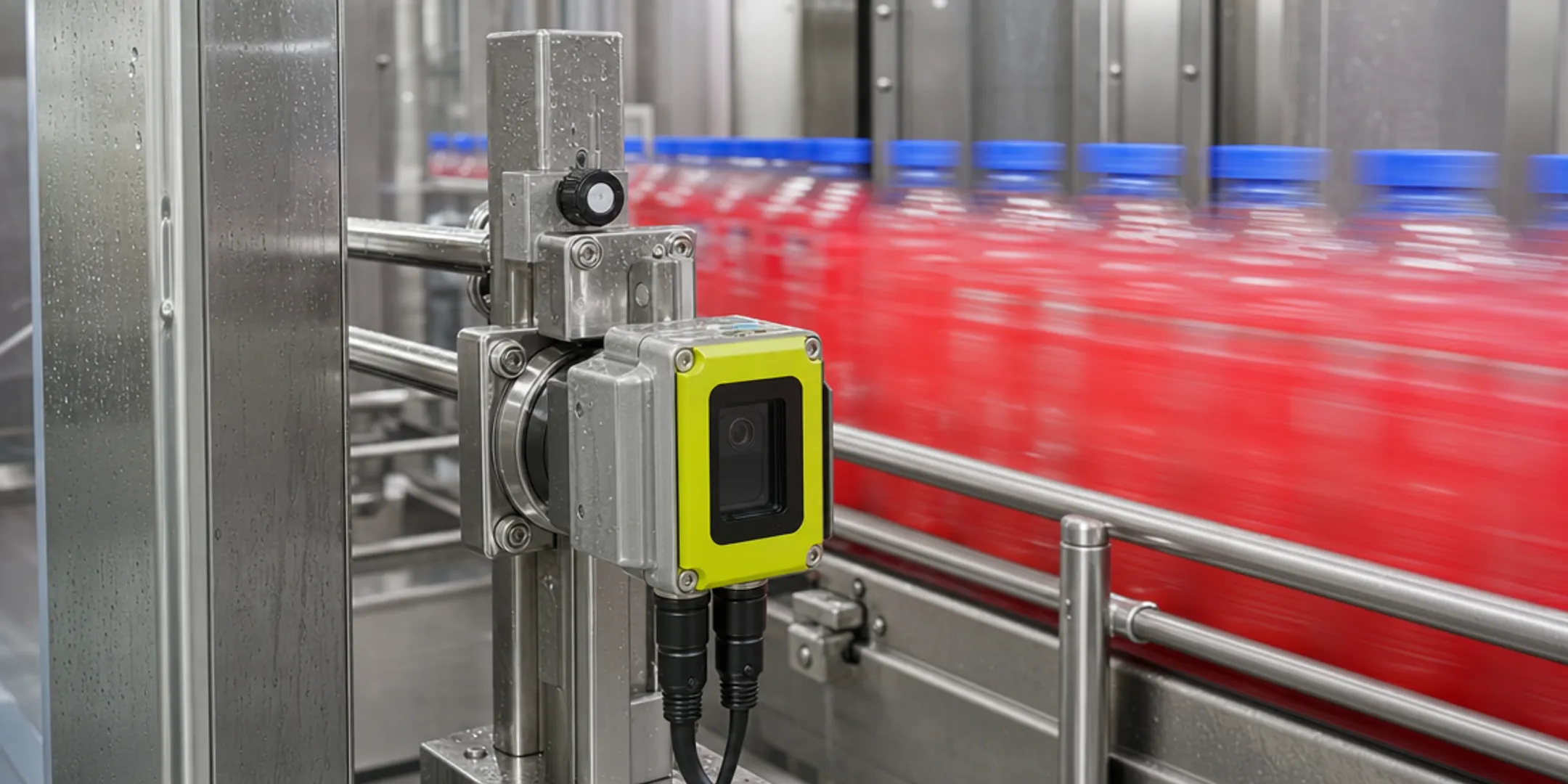 Food processing facility with industrial camera vision quality inspection system