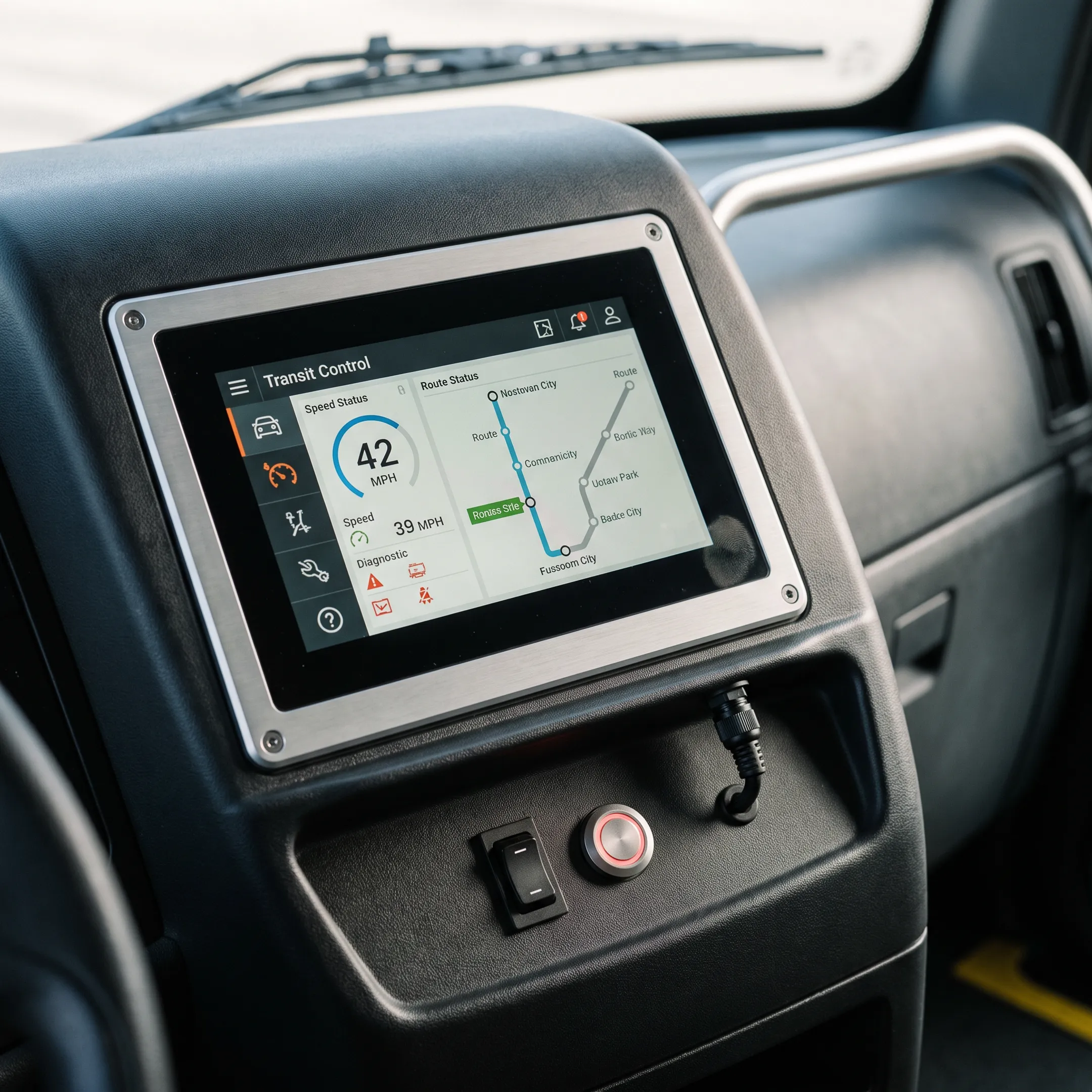Transportation touchscreen display