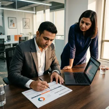 Advisor creating a financial planning roadmap