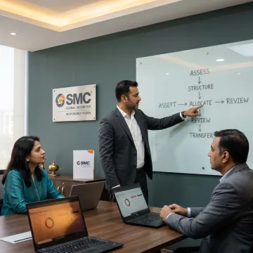 Financial advisor explaining a wealth planning process