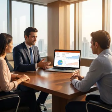 Advisor building a diversified investment portfolio