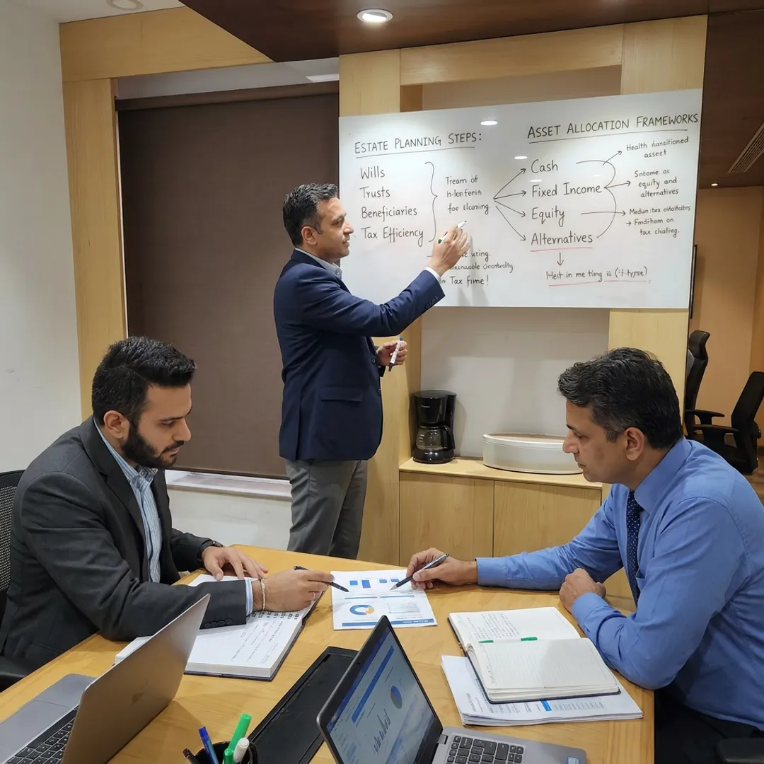 Advisor mapping a strategic wealth planning process