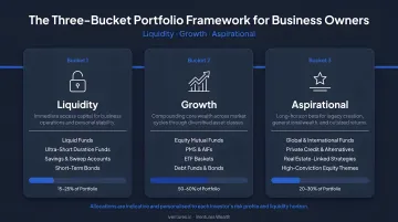 Three-bucket investment portfolio framework for business owners liquidity growth aspirational