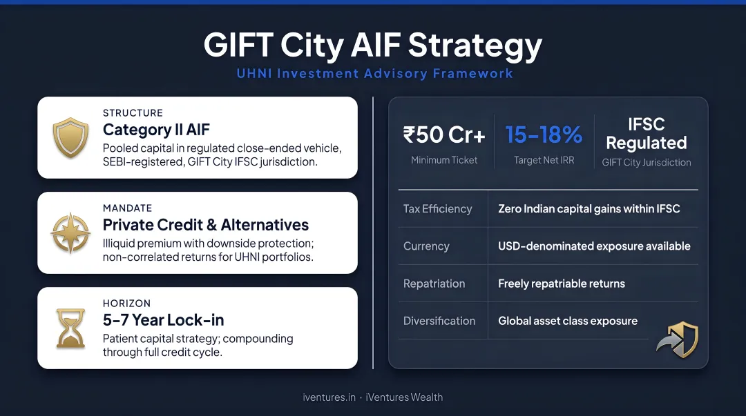 iVentures Wealth advisor consulting UHNWI client on GIFT City AIF investment strategy