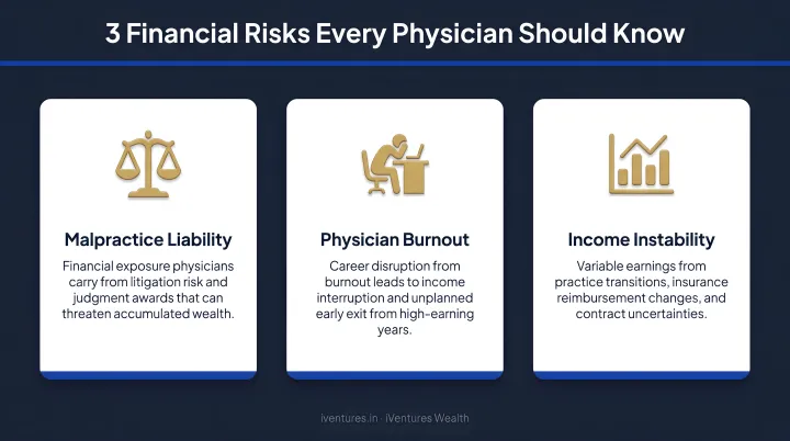 Three financial risks physicians face malpractice burnout and income instability