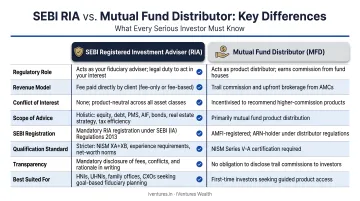 SEBI RIA versus mutual fund distributor key differences side-by-side comparison infographic