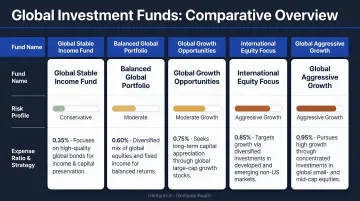 Five global investment funds comparison across risk profile expense ratio and strategy
