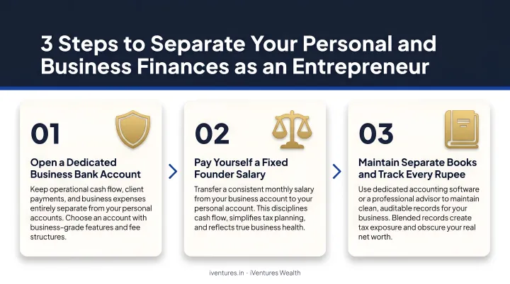 3-step process for separating personal and business finances as entrepreneur