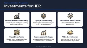 iVentures Wealth Investments for HER programme interface showing women-focused financial planning features