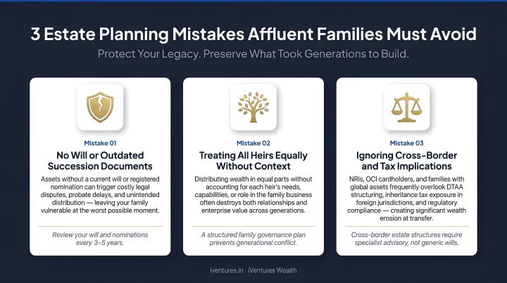 Three common estate planning mistakes affluent families make infographic
