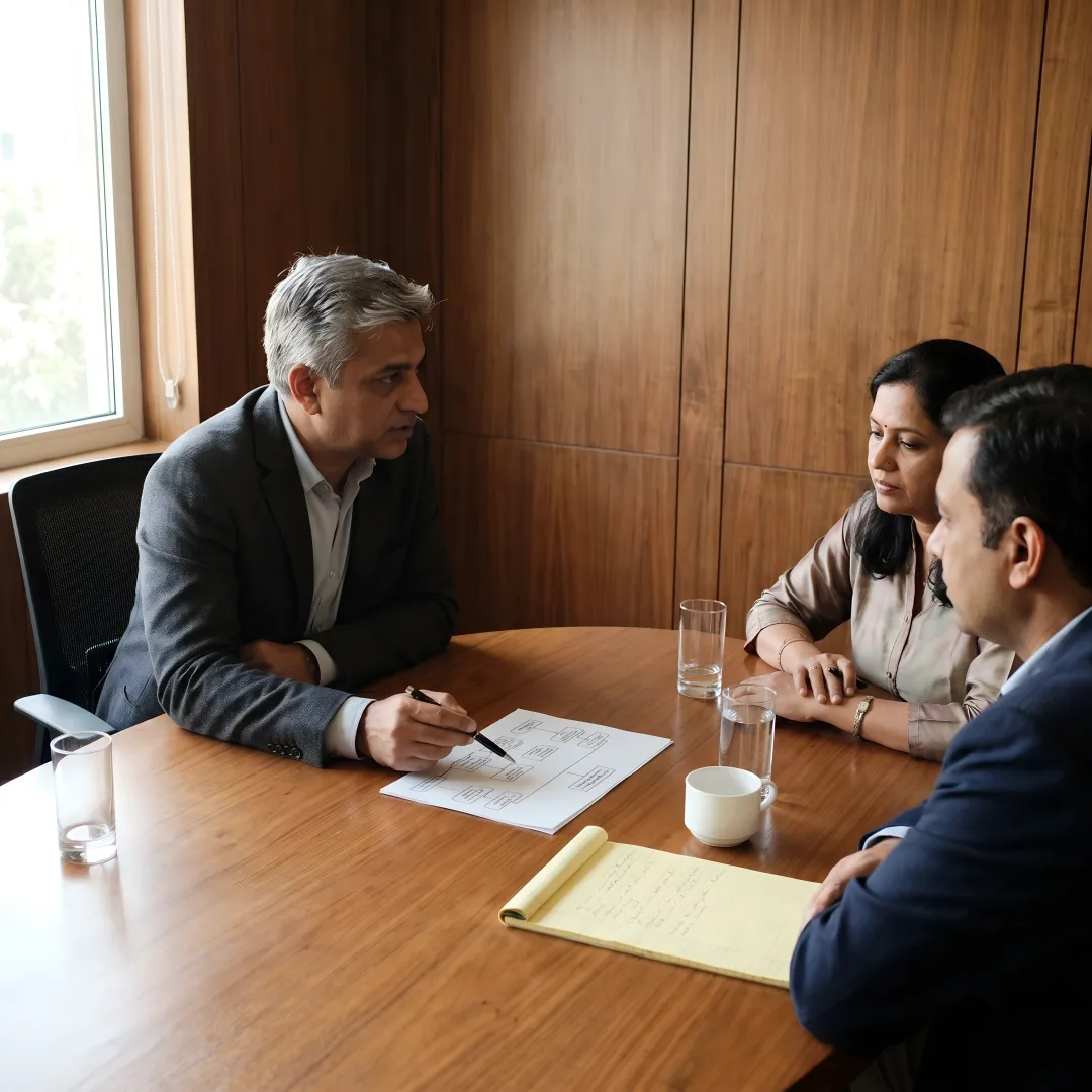 Advisor explaining estate planning process