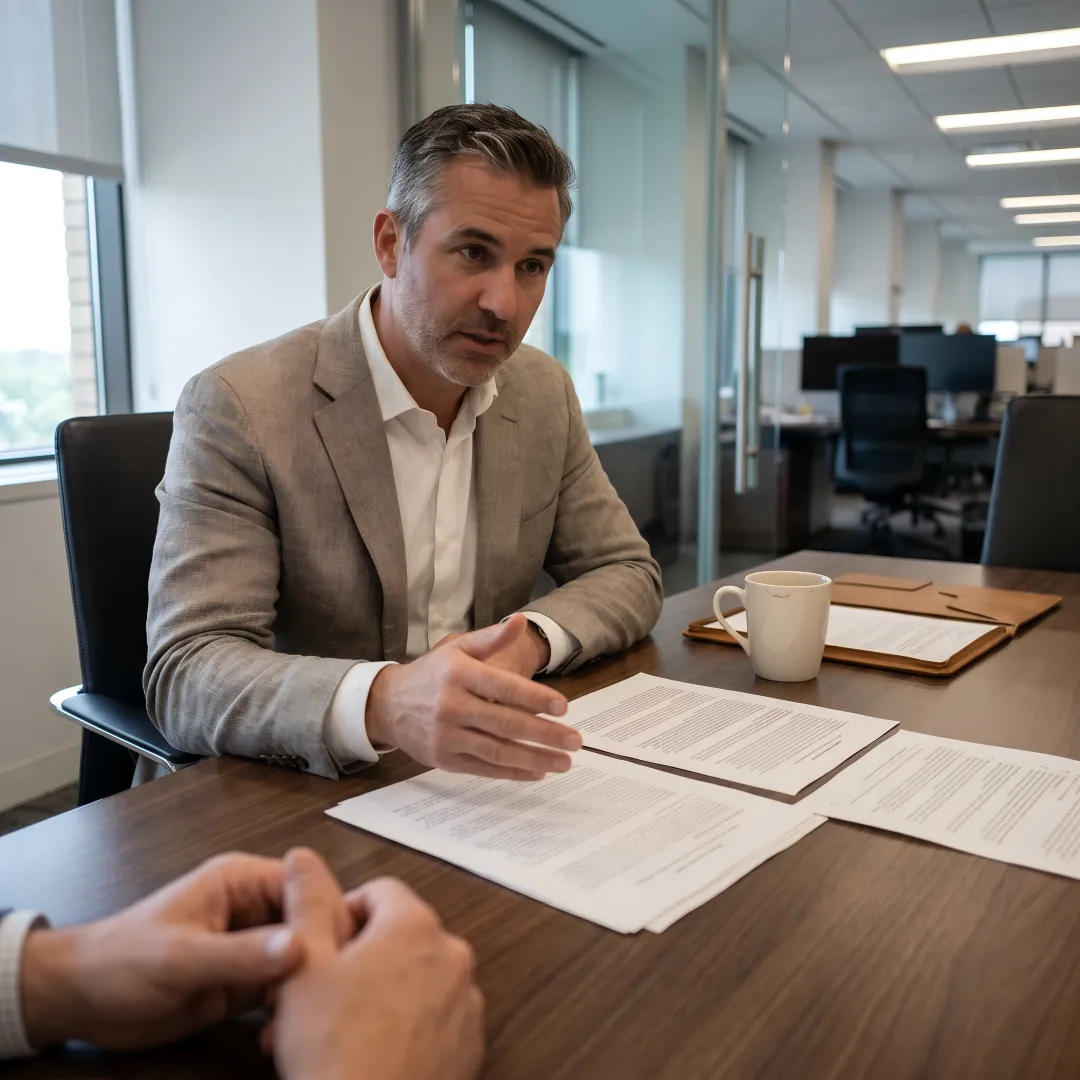 Advisor reviewing estate planning documents with clients