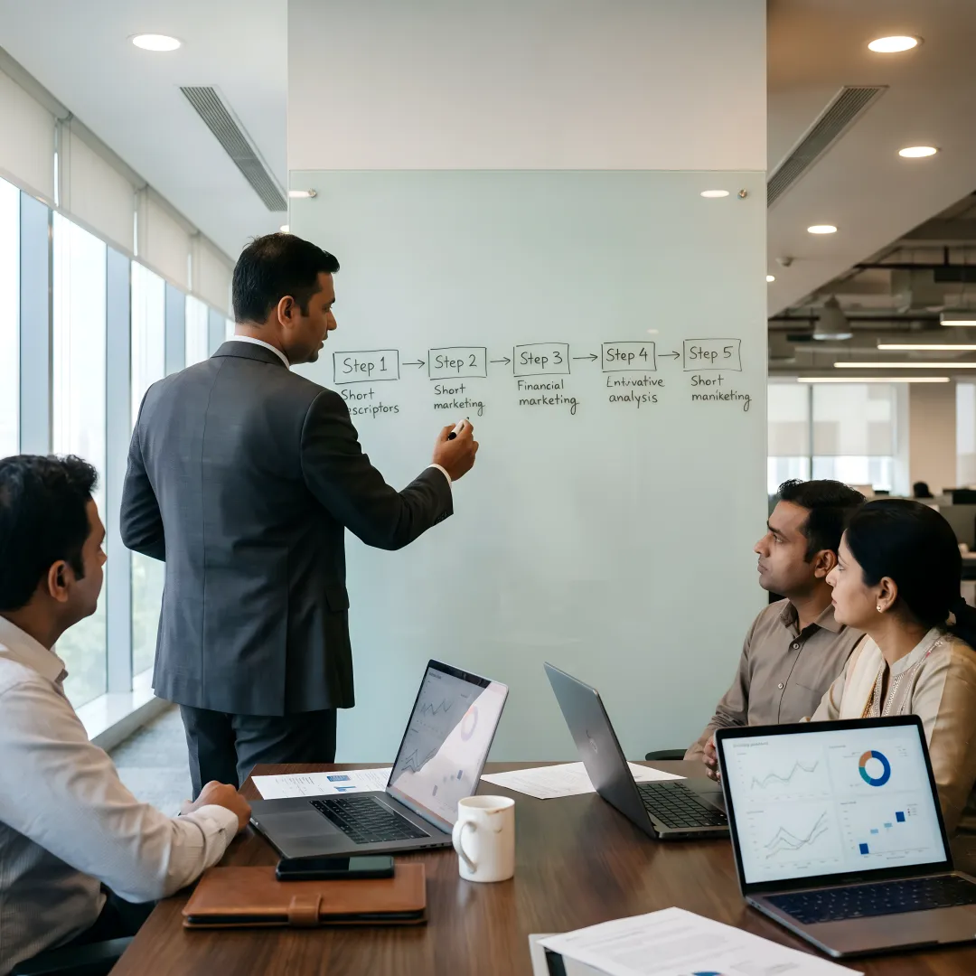Financial advisor explaining a wealth planning process
