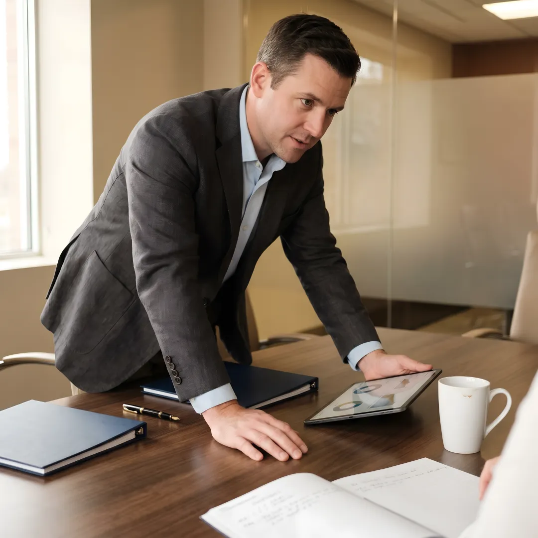 Financial advisor mapping a client wealth management process