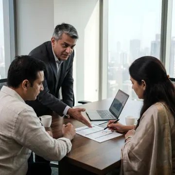 Advisor discussing investment and tax planning with clients