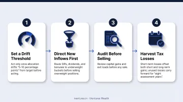 4-step rebalancing process to minimize tax drag for HNIs