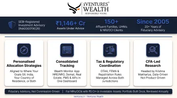 iVentures Wealth Monitor App dashboard consolidating NRI investment accounts