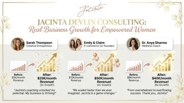 Women entrepreneur client results showing revenue growth milestones achieved through sales strategy