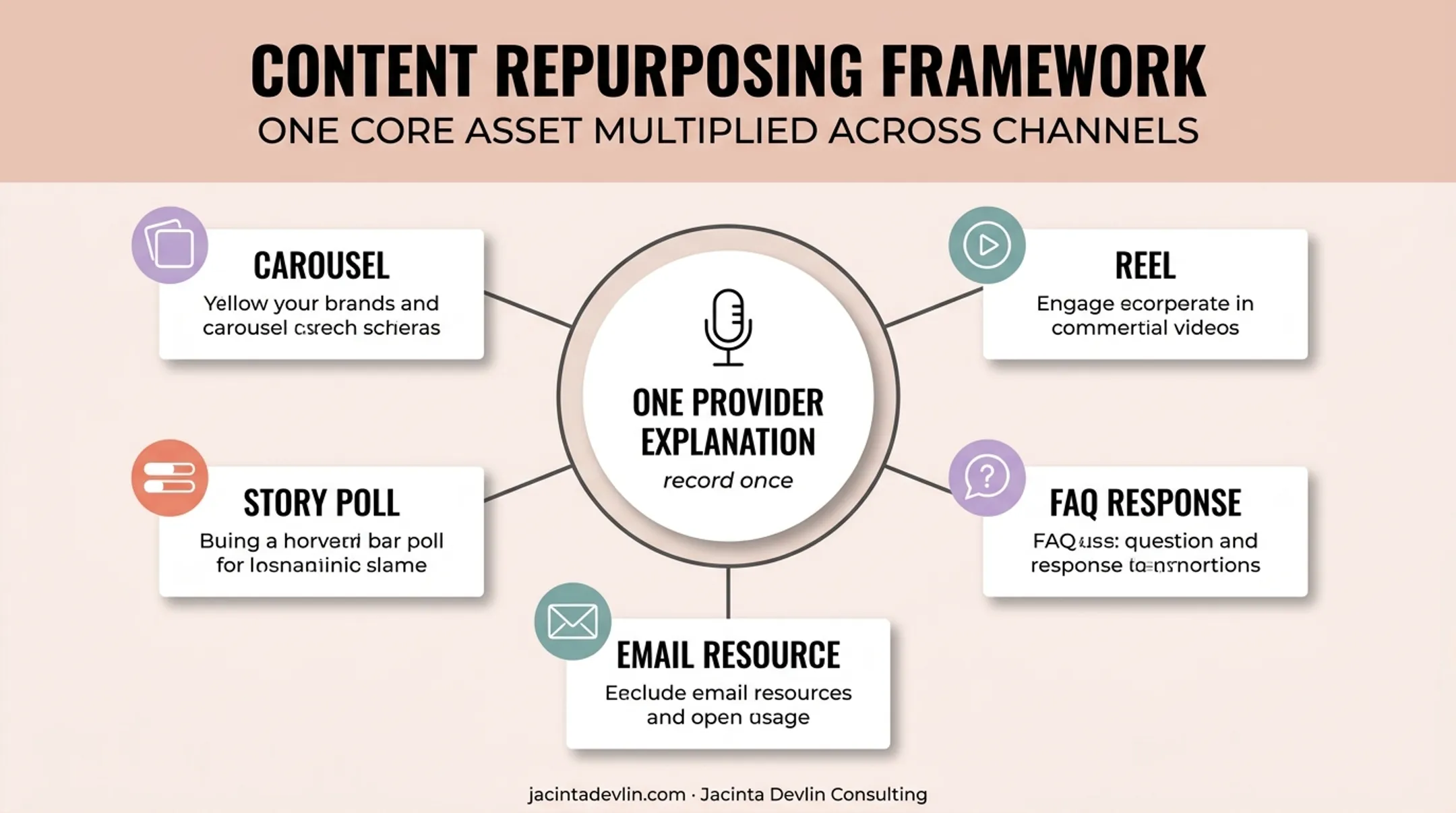 One provider explanation repurposed into five med spa content formats