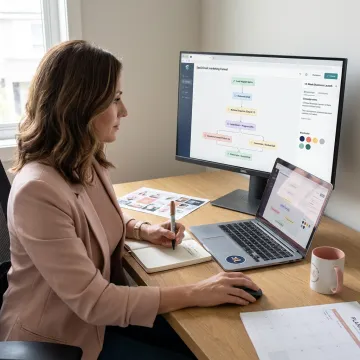Marketing team building email funnel workflow