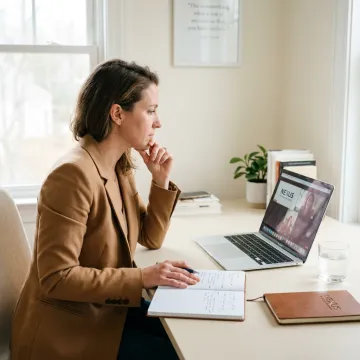 Woman entrepreneur receiving business coaching online