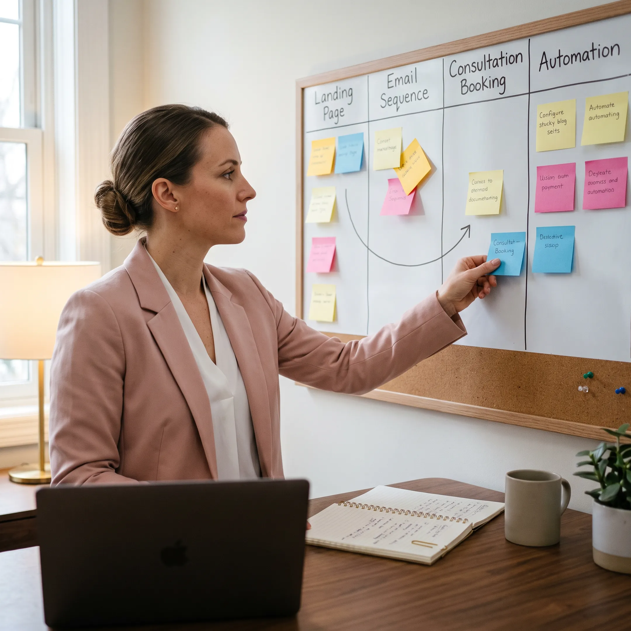 Marketing strategist building a therapy practice funnel