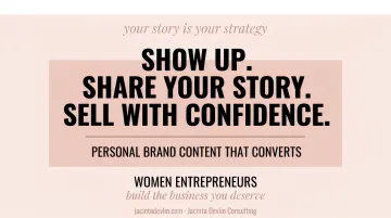 Woman entrepreneur confidently sharing personal brand story on social media content shoot