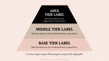 Three-tier offer ecosystem pyramid showing entry core and premium business levels