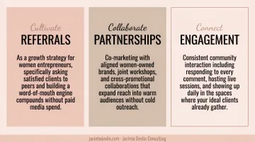 Three community growth strategies for women entrepreneurs referrals partnerships and engagement