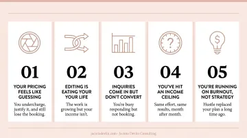 Five warning signs a photographer is ready to hire a business coach