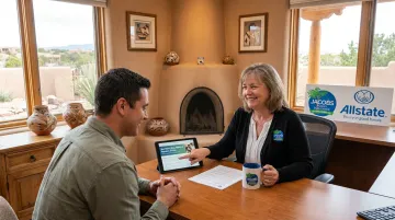 Jacobs Family Insurance agent consulting Santa Fe renter on coverage options