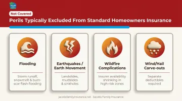 Four perils commonly excluded from standard home insurance policies