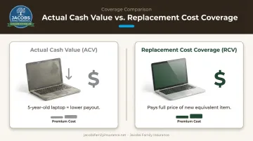 Actual cash value versus replacement cost coverage comparison for renters insurance