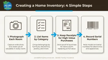 4-step home inventory checklist process for renters insurance documentation