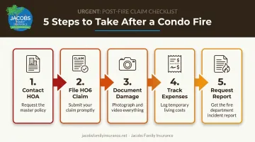 Five-step action plan checklist after a condo fire emergency