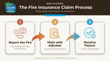 3-step fire insurance claims process from report to payout