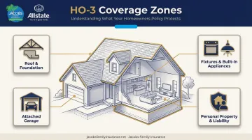HO-3 homeowners policy coverage breakdown showing structure and personal property